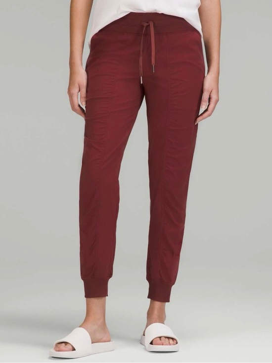 lululemon athletica Pants - Lululemon Dance Studio Mid-Rise Jogger Red Merlot Pants Lightweight Swift Fabric